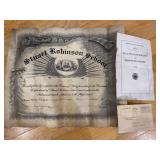 Stuart Robinson School Diploma & 1940 Draft Docs