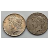 1922 & 1926-S Peace Silver Dollars
