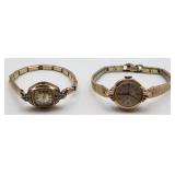 2 Bulova 10K Gold Filled Ladies Watches