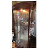 Double Curio Valley Cherry Glass Display Cabinet