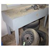Gray Metal Workshop Table Only