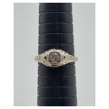 18K Gold Ring w/ Square-Cut Stone