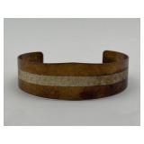 William Verdin Copper Cuff w/Sterling Inlay