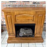 Wooden Gel Flame Fireplace Unit