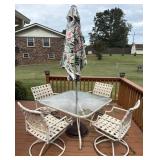 Patio Set With Umbrella Stand
