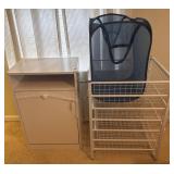 Laundry Organizer With Metal Rack
