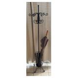 Metal Coat Rack with Umbrella Stand