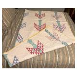 Patchwork Quilt with Arrow Motif