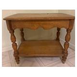 Wooden Table with Turned Legs