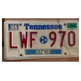 Tennessee License Plate