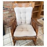 Wooden Rocking Chair with Cushions