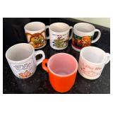 6 Mugs with Various Designs