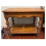 Wooden Side Table with Storage