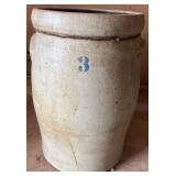 Stoneware Crock with Number 3