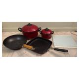 Cookware and Cutting Board