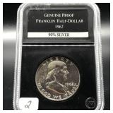 1962 PROOF FRANKLIN HALF - SILVER