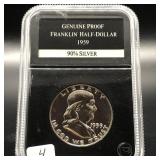 1959 PROOF FRANKLIN HALF - SILVER