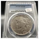 1923-S PEACE - PCGS AU58