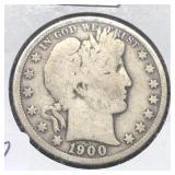 1900-O BARBER HALF - SILVER