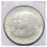 1923-S SILVER HALF - MONROE DOCTRINE COMMEM
