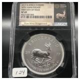 2017 S.AFRICA KRUGERRAND SILVER NGC SP69