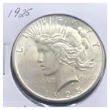 1925 SILVER PEACE DOLLAR