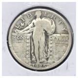 1925 SILVER STANDING LIB QUARTER