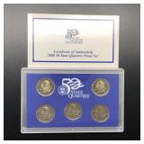 2000 STATE QUARTER PROOF SET - 5 COINS
