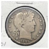 1899 BARBER HALF - SILVER