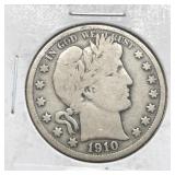 1910 BARBER HALF - SILVER