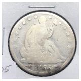 1855-O W/ARROWS SEATED HALF