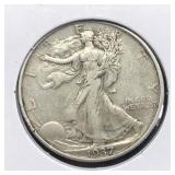 1937 WALKING LIBERTY SILVER HALF