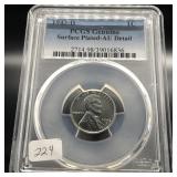 1943-D STEEL PENNY - PCGS GENUINE AU DETAILS