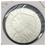 INDIAN ROUND - 1/4 OZ SILVER