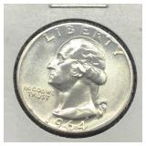 1964 WASH QUARTER - SILVER