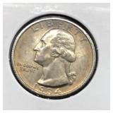 1934 WASH SILVER QUARTER
