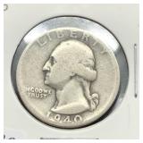 1940-S WASH SILVER QUARTER