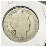 1903-O BARBER HALF - SILVER
