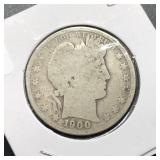 1900 BARBER HALF - SILVER