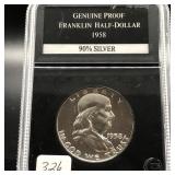 1958 FRANKLIN HALF - SILVER PROOF