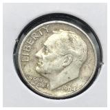 1964-D ROOS SILVER DIME