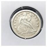 1853 SEATED DIME W/ARROWS - SILVER