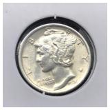 1924 MERCURY SILVER DIME - UNC