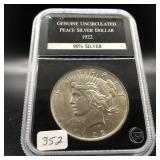 1922 PEACE SILVER DOLLAR