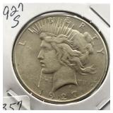 1927-S PEACE SILVER DOLLAR