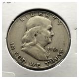 1951 FRANKLIN SILVER HALF
