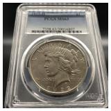 1922-D PEACE SILVER DOLLAR PCGS MS63
