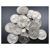 20 SILVER WASHINGTON QUARTERS