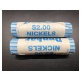2 ROLLS NICKELS - WESTWARD  SERIES