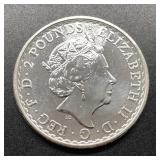 2017 BRITANNIA SILVER ROUND - 1 OZ